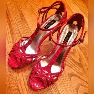 Red Strappy Heels